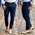 Calça alfaiataria Relax com Ajuste Lateral Azul Marinho - Imagem 1