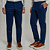 Calça alfaiataria Relax com Ajuste Lateral Azul Marinho - Imagem 1