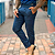 Calça Alfaiataria Jerry Ajuste Lateral Azul Jeans - Imagem 1