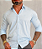 Camisa Social Fibra De Bambú ML Azul BB - Imagem 1