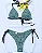 Biquíni cortininha animal print verde/fúcsia - Imagem 1