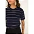 T-SHIRT  RIVIERA PREMIUM - LISTRADA AZUL MARINHO - Imagem 1