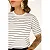 T-SHIRT  RIVIERA PREMIUM - LISTRADA OFF WHITE - Imagem 1