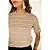 T-SHIRT  RIVIERA PREMIUM - LISTRADA BEGE - Imagem 1