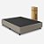 Cama Box Casal Desmontável (na caixa) 138x188x40m Suede Bege - Imagem 1