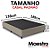 Cama Box Casal Desmontável (na caixa) 138x188x40m Suede Bege - Imagem 2