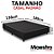 Cama Box Casal Desmontável (na caixa) 138x188x40m Suede Preto - Imagem 2