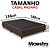 Cama Box Casal Desmontável (na caixa) 138x188x40m Suede Marrom - Imagem 2