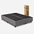 Cama Box Queen Desmontável (na caixa) 158x198x40cm Suede Cinza - Imagem 1