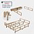 Cama Box King Desmontável (na caixa) 193x203x40cm Suede Bege - Imagem 4