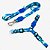 Kit Guia Padrão + Peitoral Antipuxão Quadriculada Azul - Imagem 1