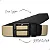 Cinto Elastico E Couro Slim Oldmoney Masculino Legitimo Bege - Imagem 2