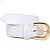 Cinto Slim Fino Feminino Couro Legítimo Branco - Imagem 1