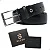 Cinto Slim Oldmoney Masculino Couro Legítimo Preto + Brinde - Imagem 1