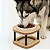 Comedouro Pet Simples M Duplo Em Madeira E Porcelana Marrom-claro - Imagem 6