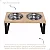Comedouro Inox Bebedouro Cachorro Gato Elevado Duplo Tam P - Imagem 2