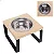 Comedouro Inox Bebedouro Cachorro Gato Elevado Simples Tam P - Imagem 1