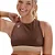 Top Cropped Dupla Face Total Emana Café e Nude - Imagem 1