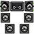 Kit Home Theater 7.0 Caixa embutir LOUD LHT-100 SL6 SQ6 BL - Imagem 1