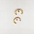 Brinco Earcuff arredondado cor ouro - Imagem 2