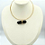 Choker pedra natural turmalina cor ouro - Imagem 1