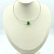 Choker pedra natural verde cor ródio - Imagem 1