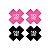 Adesivo de Seios Formato X Fuck Me Cross Pattern Nipple Pasties - Lovetoy - Imagem 1