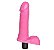 Pênis 18cm com Escroto  e Vibração Multivelocidade Rosa - Coleção Neon - Imagem 2