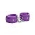 Tornozeleira De Plush E Couro Roxa - Ouch Plush Leather Ankle Cuffs Purple - Imagem 4