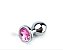 Plug Anal 8x3 de Metal com Pedra Rosa - Lovetoys - Imagem 4