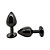 Plug Anal Jóia em Aço Inox Grafite 8cm x 3cm - Lovetoys - Imagem 3