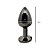 Plug Anal Jóia em Aço Inox Grafite 8cm x 3cm - Lovetoys - Imagem 4