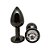 Plug Anal Jóia em Aço Inox Grafite 8cm x 3cm - Lovetoys - Imagem 1