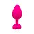 Plug Anal 8cm x 3,5cm em Silicone com Base de Coração e Pedra - Lovetoys - Imagem 3