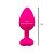 Plug Anal 8cm x 3,5cm em Silicone com Base de Coração e Pedra - Lovetoys - Imagem 4