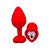 Plug Anal 8cm x 3,5cm em Silicone com Base de Coração e Pedra - Lovetoys - Imagem 1