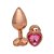 ​​​​​​​Plug Anal Jóia Coração em Aço Inox Rosé Gold 8cm x 3cm - Lovetoys - Imagem 1