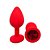 Plug Anal 8cm x 3,5cm em Silicone com Base de Coração e Pedra - Lovetoys - Imagem 1