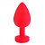Plug Anal 8x3cm cm em Silicone com Pedra Vermelho - Lovetoys - Imagem 1