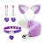 Kit de Plug Anal Rabo de Raposa com Tiara de Orelhinhas Coleira e Grampo de Seios - SI - Imagem 1