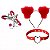 Kit de Rabo de Coelho com Tiara de Orelhas  Vermelho II - SI - Imagem 2