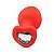 Plug Anal em Silicone com Base de Coração Vermelho M - SI - Imagem 2