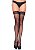 Meia 7/8 Preta Fina com Barrado de Renda Plus Size - Leg Avenue - Imagem 1