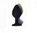 Plug anal silicone 3,5cm Base de coração e com pedra - Lovetoys - Imagem 1