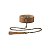 Colar de couro marrom com guia 102 X 10  - Collar With Leash  Brown - Imagem 2