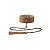 Colar de couro marrom com guia 102 X 10  - Collar With Leash  Brown - Imagem 4