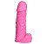 Pênis 20cm com Escroto e Articulado Rosa  - Coleção Neon - Imagem 1