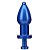 Plug de Metal Azul para Enema com Pino Rosqueável - Hard - Imagem 1