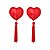 Adesivo de Seios Coração Reutilizável Red Heart Tassels Nipple Pasties - Lovetoy - Imagem 1