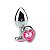 Plug Anal Jóia Coração em Aço Inox 7,3cm P - Lovetoys - Imagem 2
